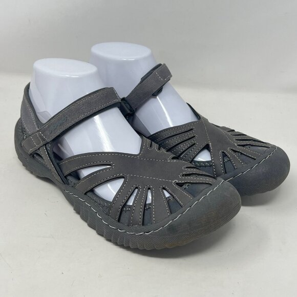 Jambu JSport Womens Poppy Gray Strappy Closed Toe Sandal Size‎ 8M - Picture 2 of 9
